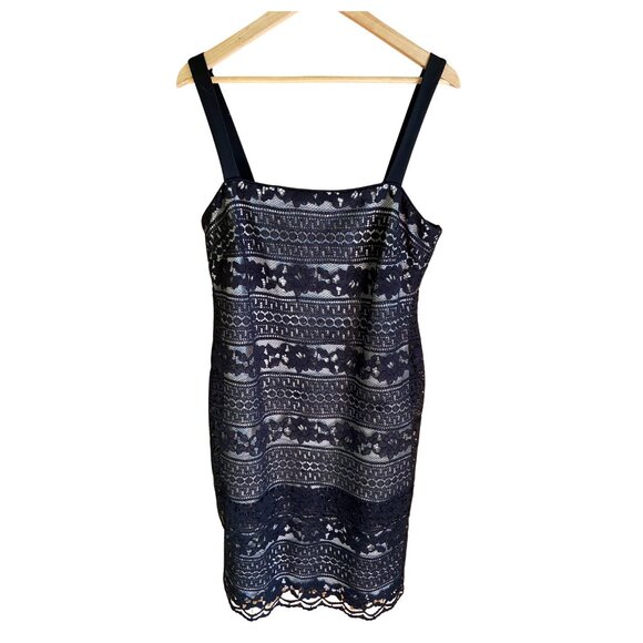 R & M Richards Black Lace Dress, Size 14 - Picture 1 of 6